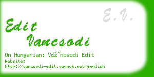 edit vancsodi business card